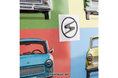 Blechschild "Trabant Quartett" - 20 x 15cm